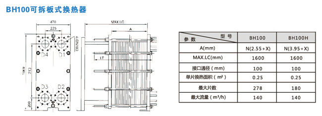 可拆板式换热器尺寸